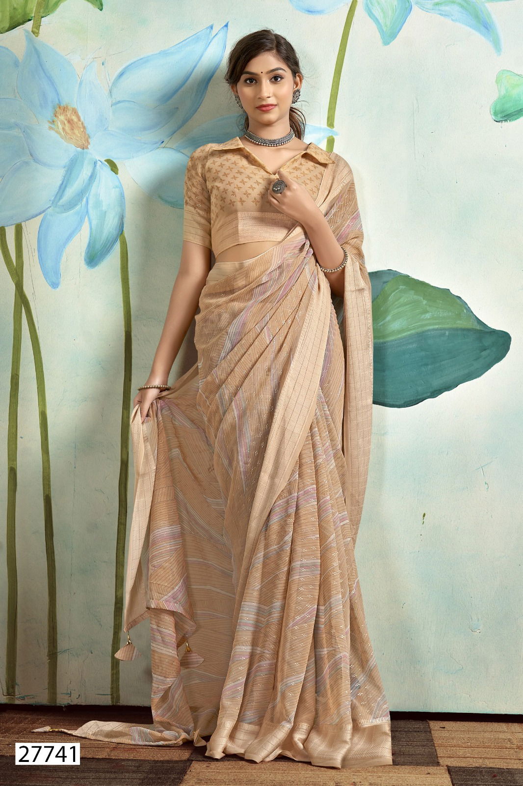 Anvika Vol 4 By Vallabhi Printed Georgette Sarees Wholesale Shop In Surat